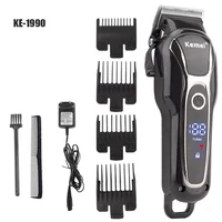 High Quality Professional kemei Electric Hair Clippers For Salon Barber Hair Trimmer KEMEI KM-1990 Rechargeable 1