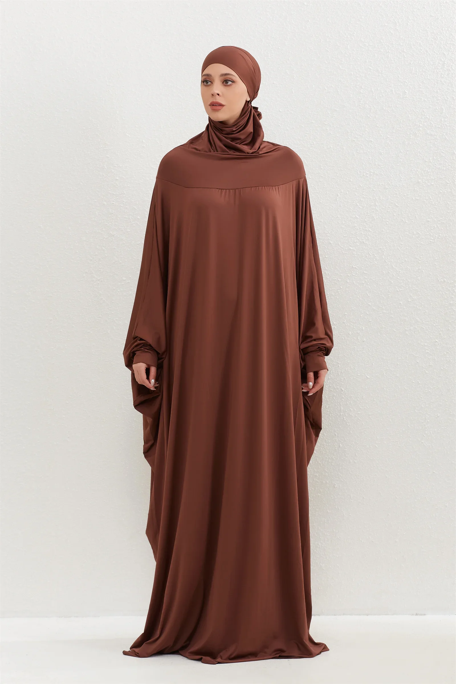 Hooded Muslim Prayer Abaya Dress S88aa0aeb3fb443089a7895d3a9bcb747H