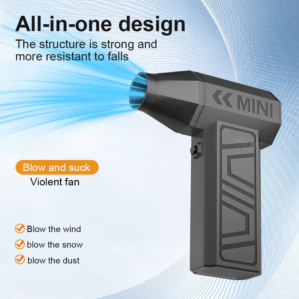 Turbo Jet Fan Cleaning Blower Tool 4 Gears adjustable Portable 130000RPM Car Blowing Snow Electric Air Duster Type-C Charging