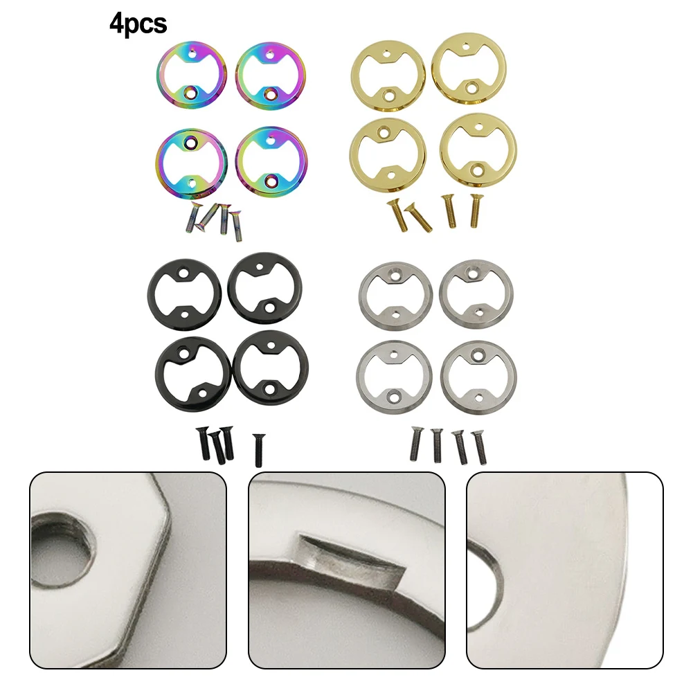 

2pcs Pedal Plate Bow Titanium Alloy Made Both Primary Colors Dull Polishing Treatment On The Surface Bike Accessories For WAHOO