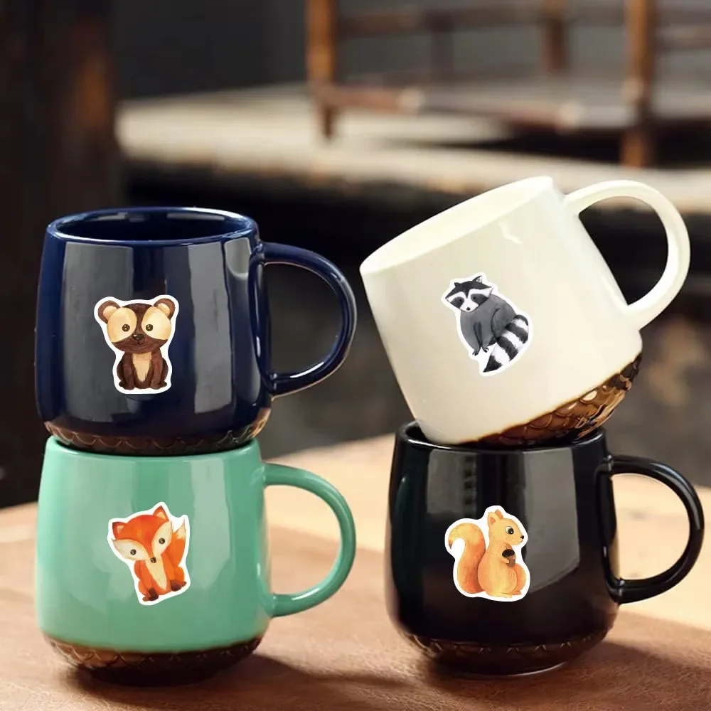 New 500Pcs/Roll Heterotypic Forest Animals Stickers Adorn Gifts Watercup Phone PC Pad 2.5cm/1.0'' Art Labels Learning Rewards