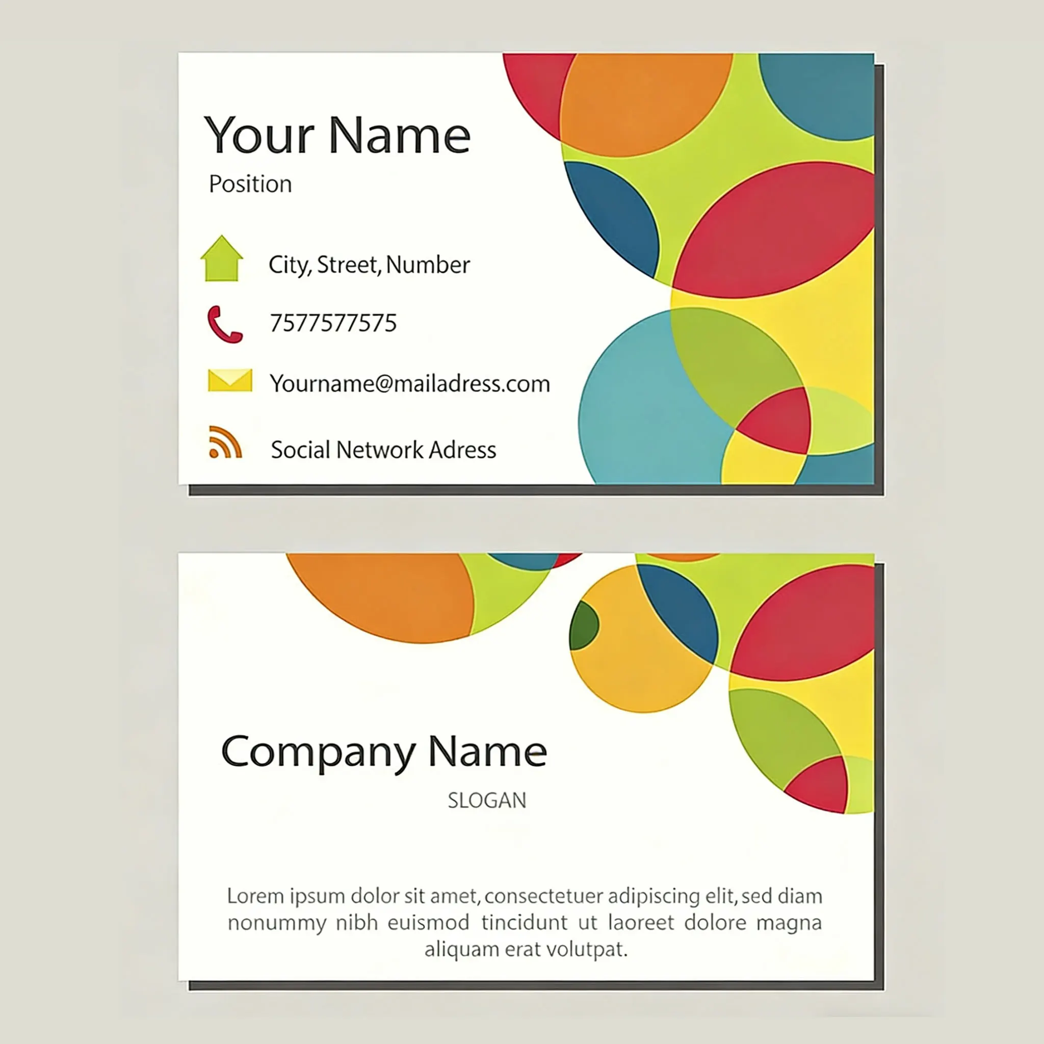 맞춤형 감사 카드 및 명함 - 웨딩, 선물 장 양면 풀컬러 인쇄, 맞춤형 로고 포함