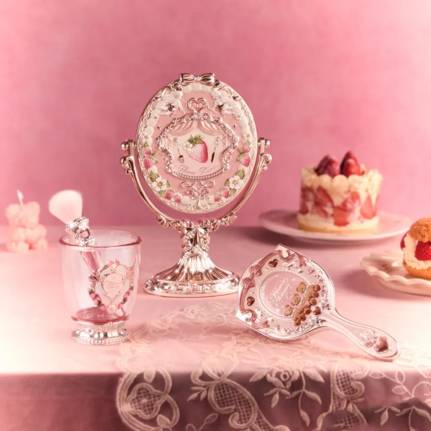 Flower Knows 9th Anniversary Desktop Mirror Air Cushion Comb Brush