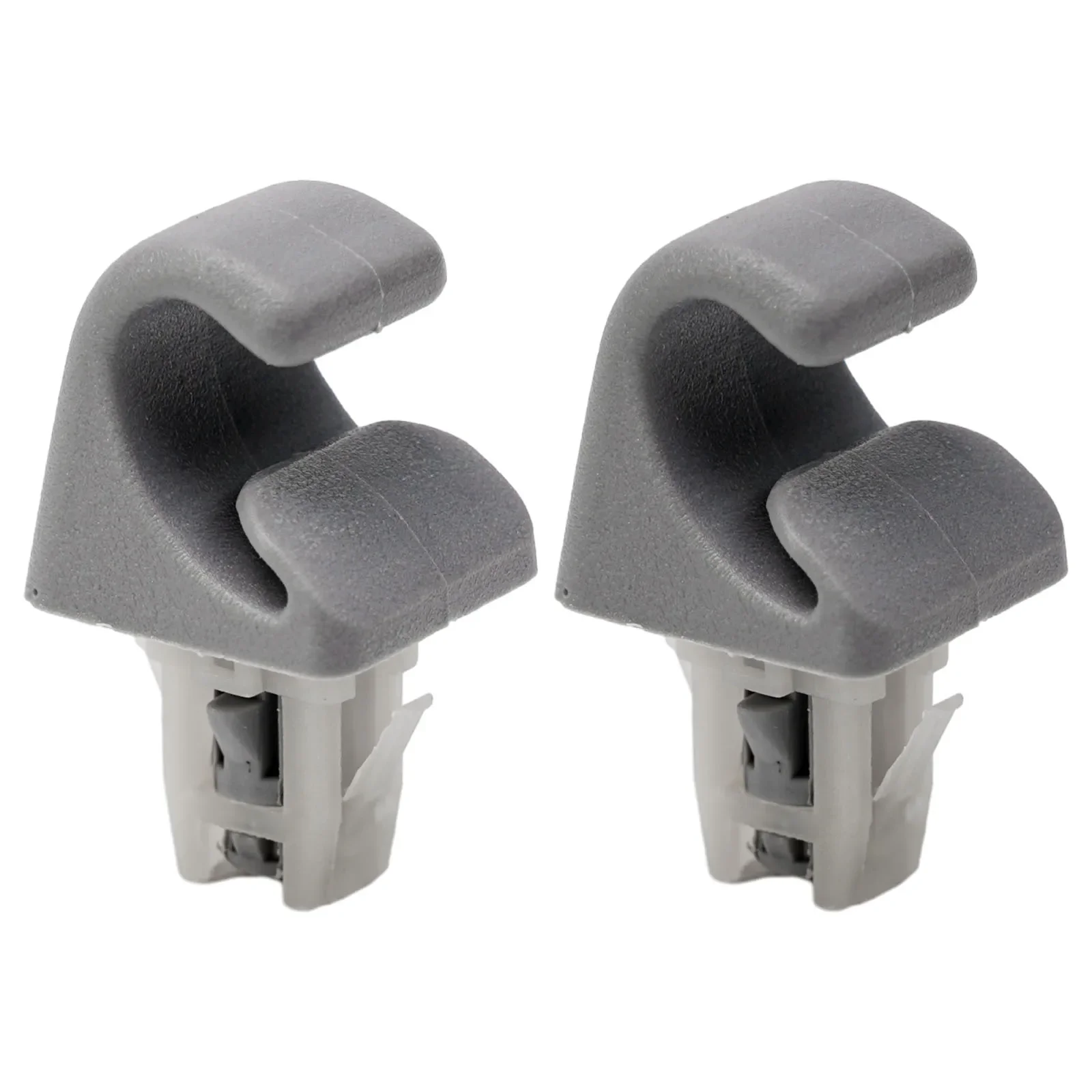 

Car Parts Car Hook Clip Grey 26.2x24.8x46.5mm Bracket Plastic Sun Visor Hook Clip Car Car 2pcs Easy Installation