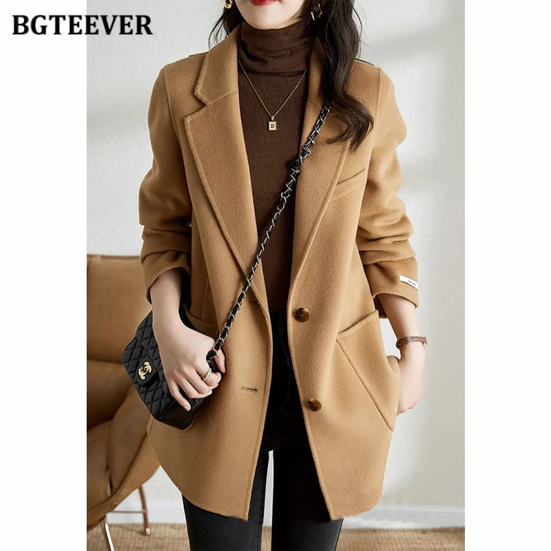 

Женское шерстяное пальто с длинным рукавом, с поясом