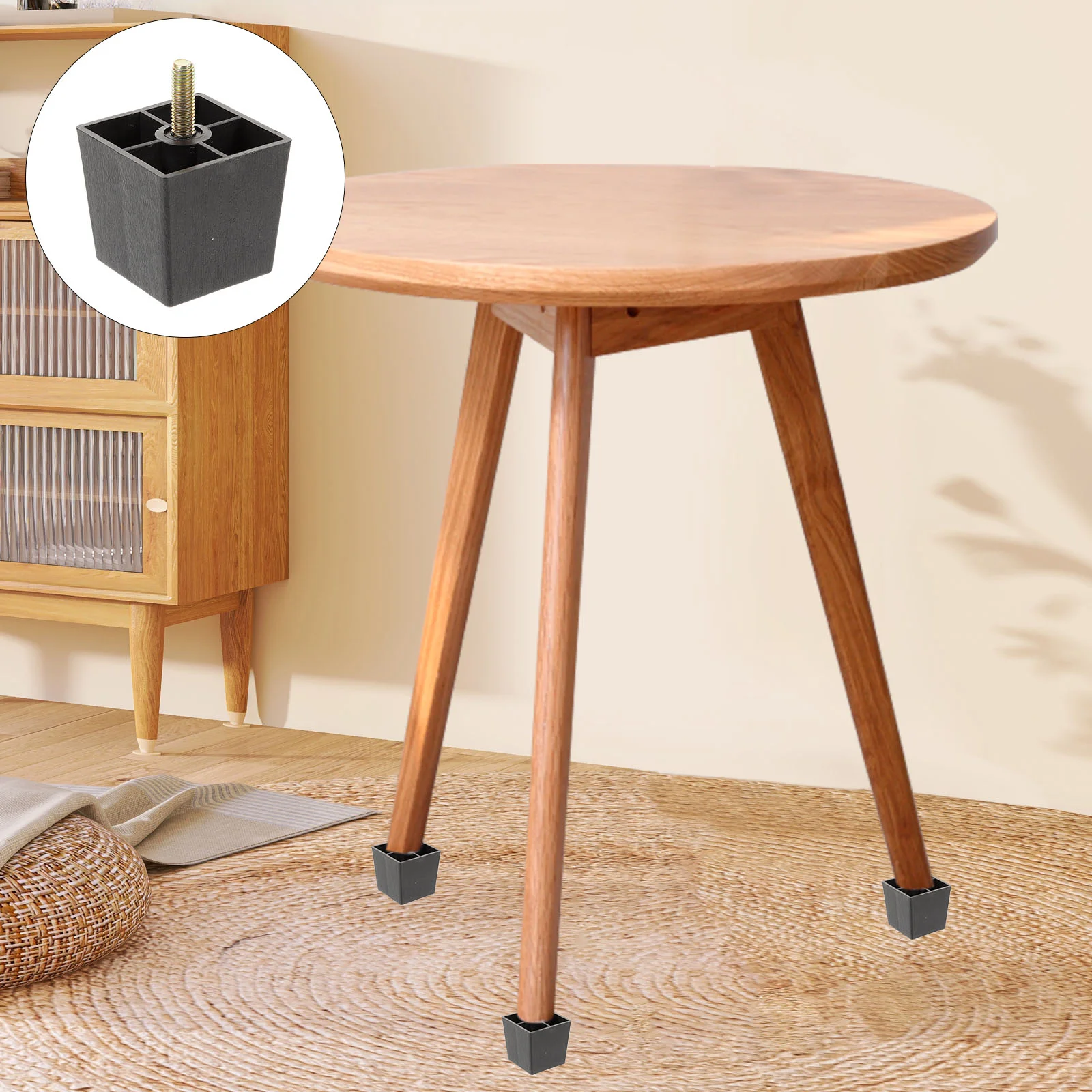

4pcs Furniture Replacement Legs Square Cabinet Heightened Legs Couch Feet Sofa Feet