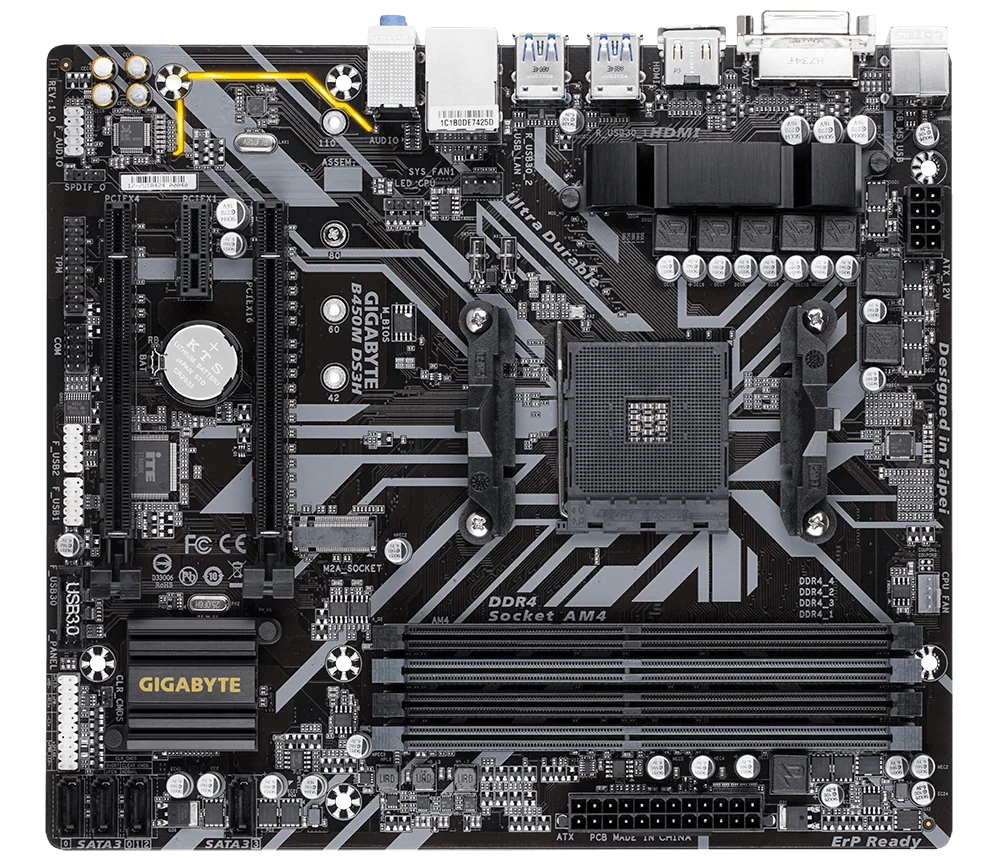 usb3.1 hdmi m.2 b450 micro-placa-mãe do computador desktop atx