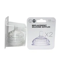 Amazon Baby Wide Mouth Silicone Nipple Food Grade Baby Feeding Accessories Bottle Manufacturer Customized Nipple Covers 2