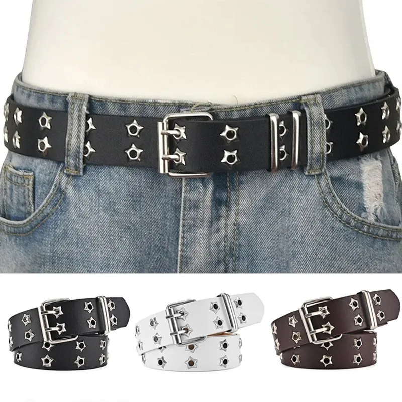 Cinto de metal para homem e mulher minimalista com fivela_voghion.com
