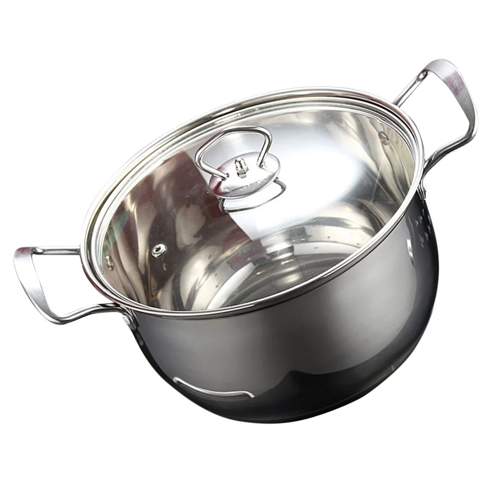

Stainless Steel Stockpot with Lid Kitchen Milk Pot Cookware Small Cooking Pot Stock Pot Kitchen Cookware