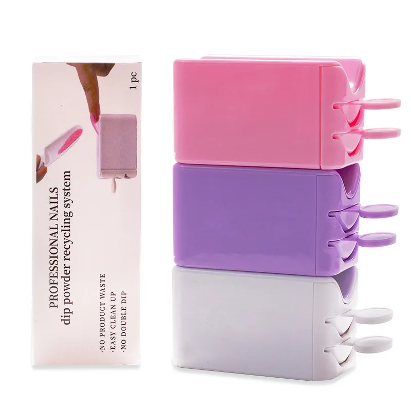 Double French Powder Box for Nail Glitter Powder Recycling portable nail tools,acrylic nail powder,nail powder