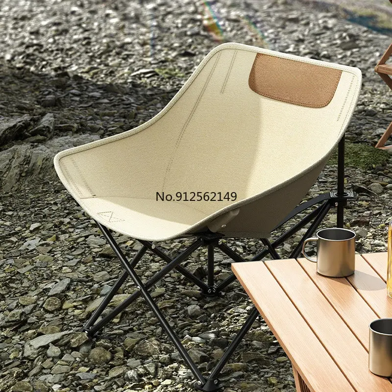 Outdoor folding chair portable fishing camping moon chair ultra-light folding stool art student sketching field small stool