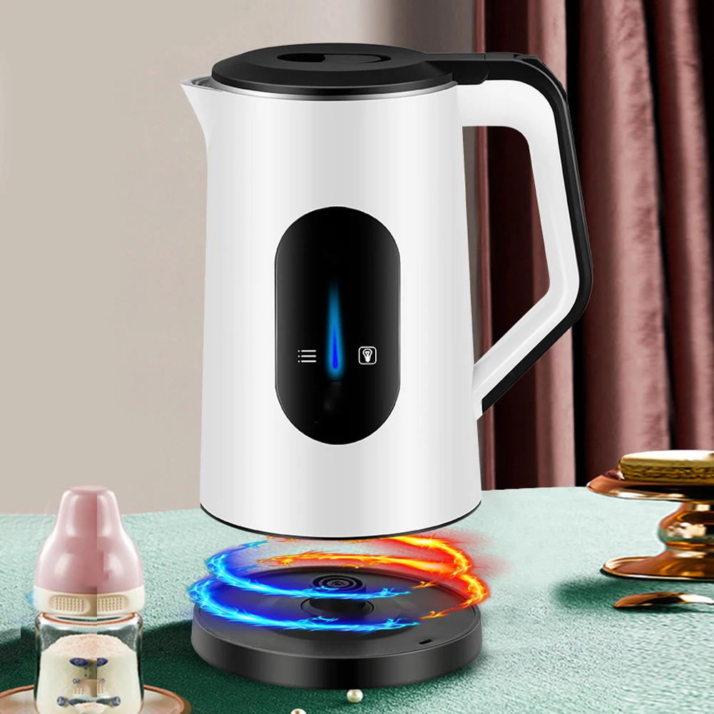 3L Stainless Steel Electric Hot Water Boiler Auto-Shutoff Thermal Water Kettle Multifunctional Tea Pot for Making Tea and Coffee