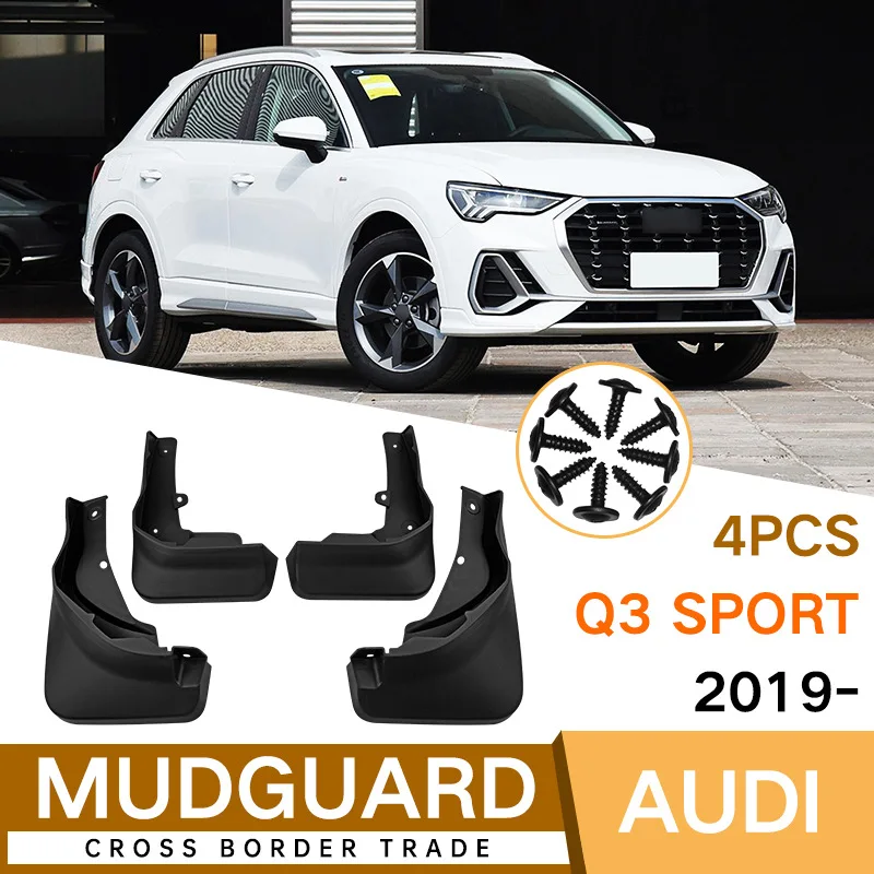 

For Audi Q3 Sport 2019-2023 Car Molded Mud Flaps Splash Guards Mudguards Front Rear Styling Front Rear Car Accessories