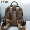 2024 Rivet Large Capacity Women Backpack Full Top Genuine Real Cow Leather Female Shoulder Bag High Quality  Ladies's Schoolbag 5
