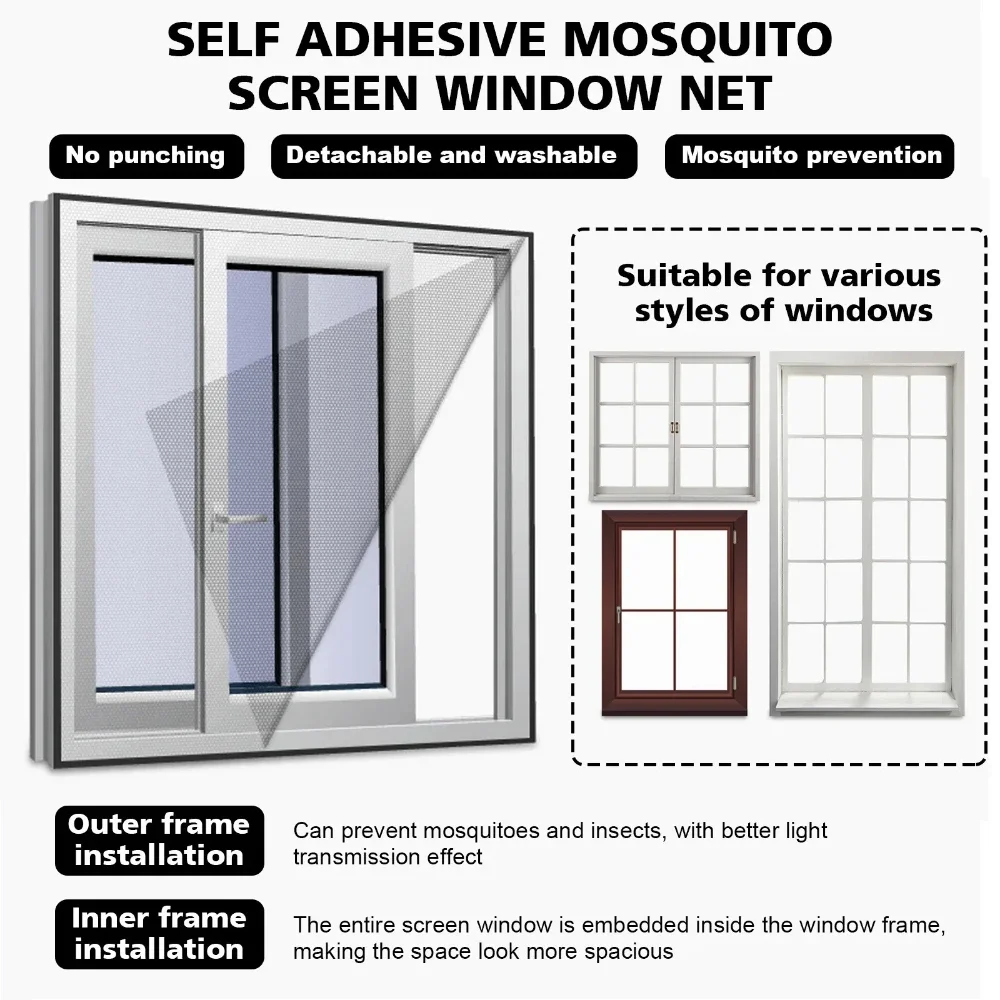 Bedroom Flipper Zero Window Mosquito Net for Window Ecoflow Insects Magnetic Mosquito Net Door Flying Screens Curtains Screen