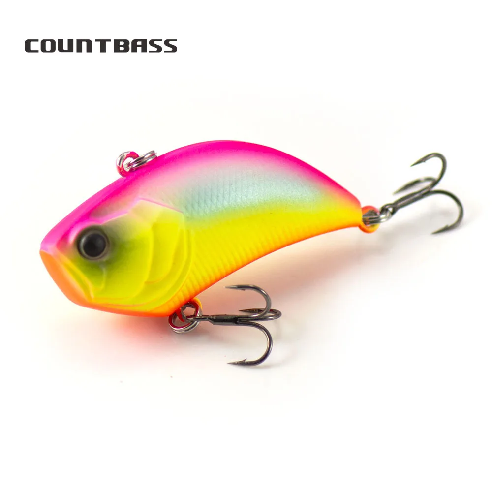 COUNTBASS55mm135gVibraitonRattlingHardBodyFishingBaitsVibeLureLiplessCrankbait