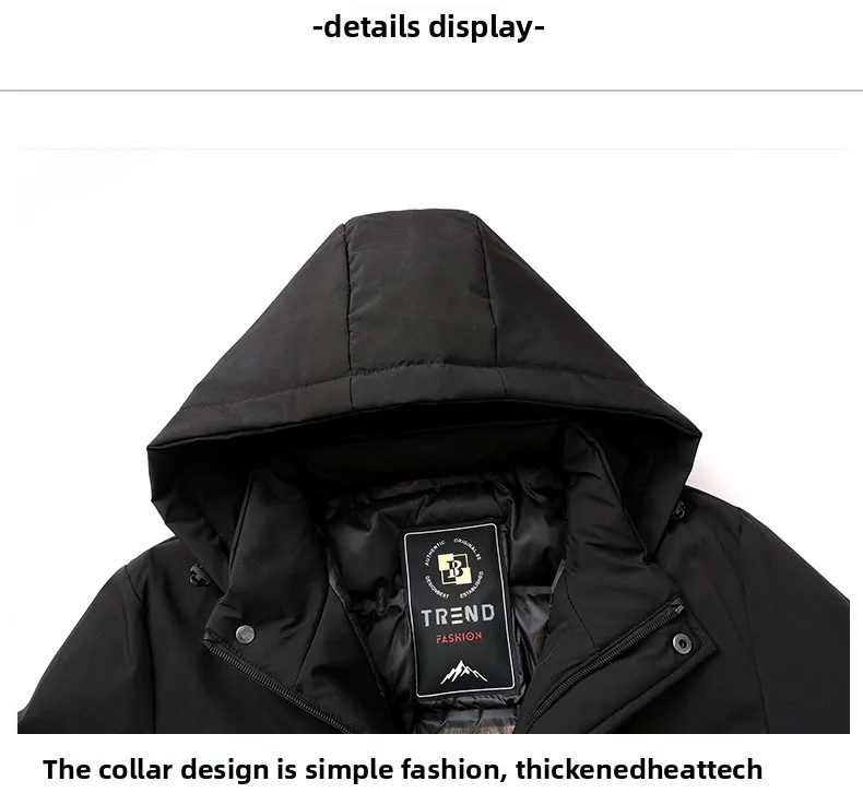 الراقية طويلة رشاقته الشتاء العلامة التجارية الجديدة عارضة الأزياء الثقيلة مقنعين سترة سترة في الهواء الطلق سترة واقية يندبروف معاطف ملابس خارجية