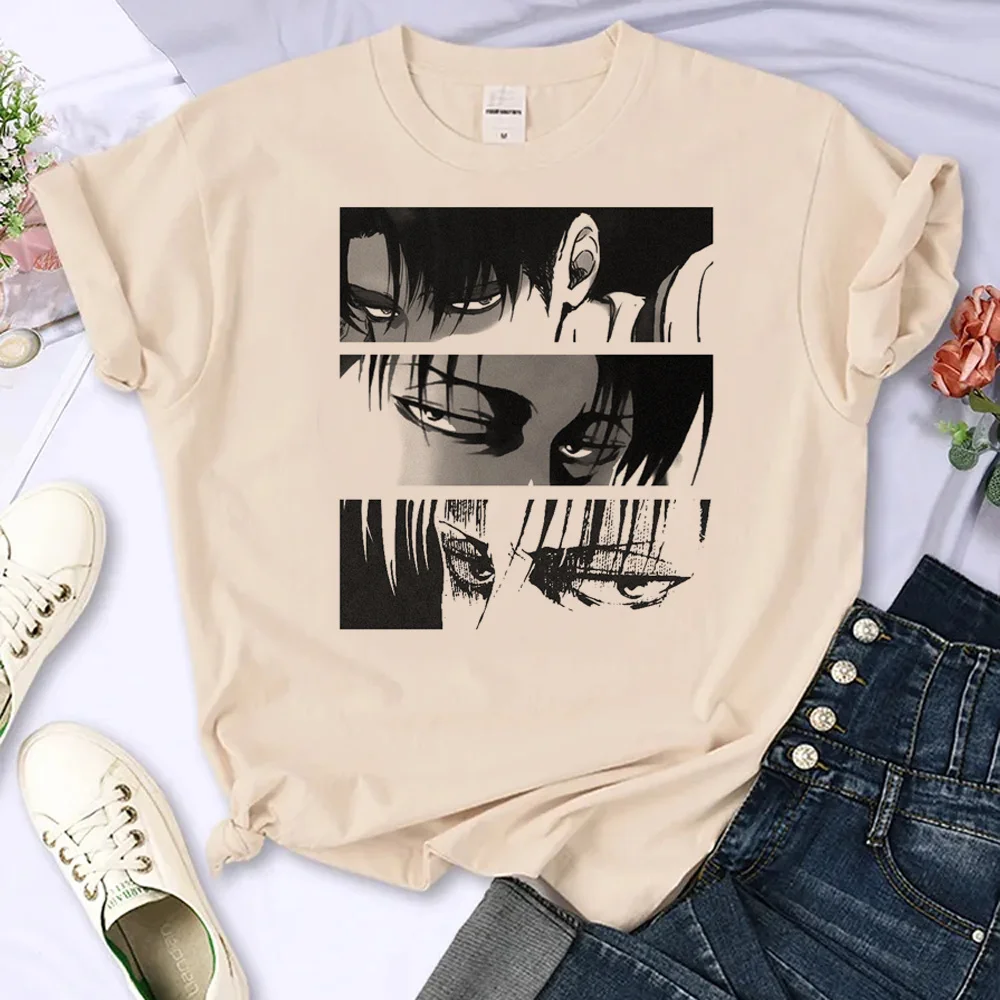 

attack on titan top women funny tshirt girl Japanese clothes
