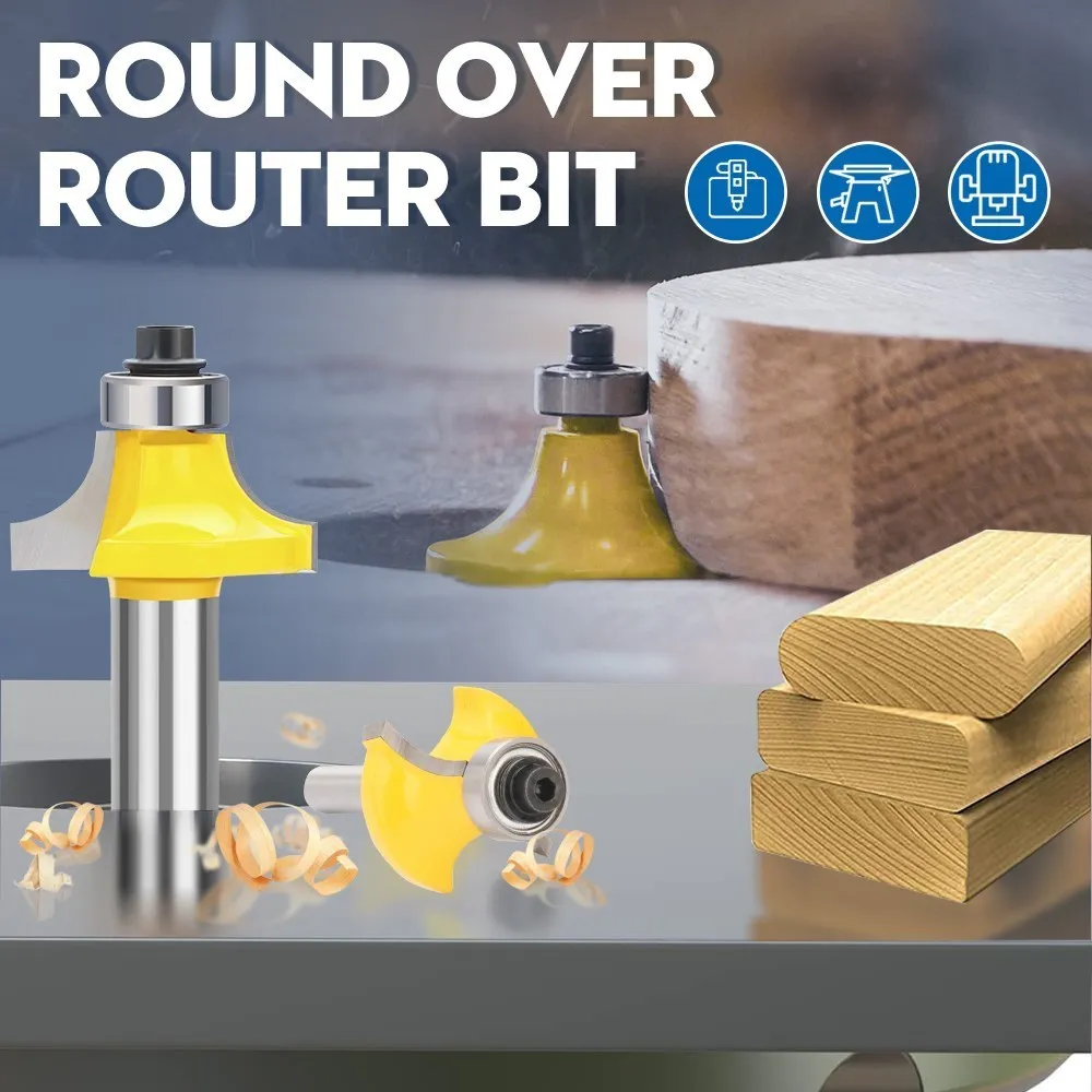 Premium Corner Round Over Edging Router Bit for Woodworking - 1/2 Inch Shank