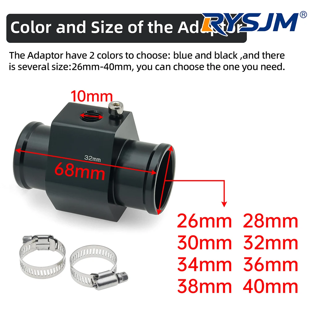 1개 자동차 수온계 라디에이터 온도 수온 조인트 파이프 센서 40mm 38mm 36m..