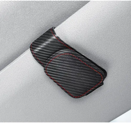 Sunglasses Holder Is Suitable for Car Sunshades Magnetic Leather Sunglasses Clip and Ticket Clip Car Sunshade Accessories - Image 11