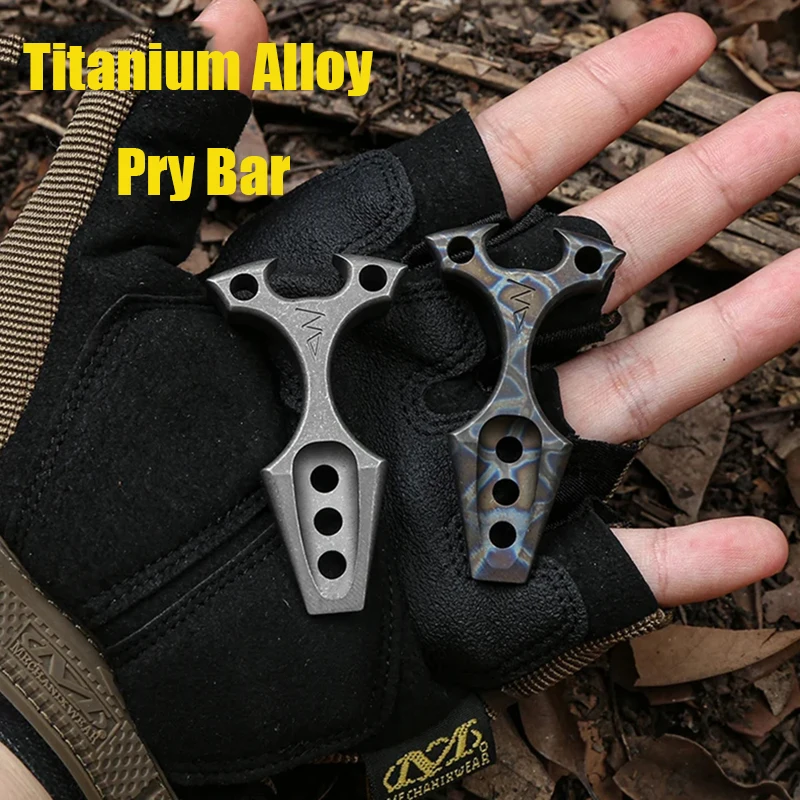 

Multifunctional Titanium Alloy Crowbar Pry Bar Bottle Opener EDC Multifunctional Screwdriver Outdoor Portable Pocket Tools
