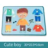 Montessori Educational Learning Puzzle SetDress Up Toy Early Learning Educational Toy Pretend Play Set for Girls 5