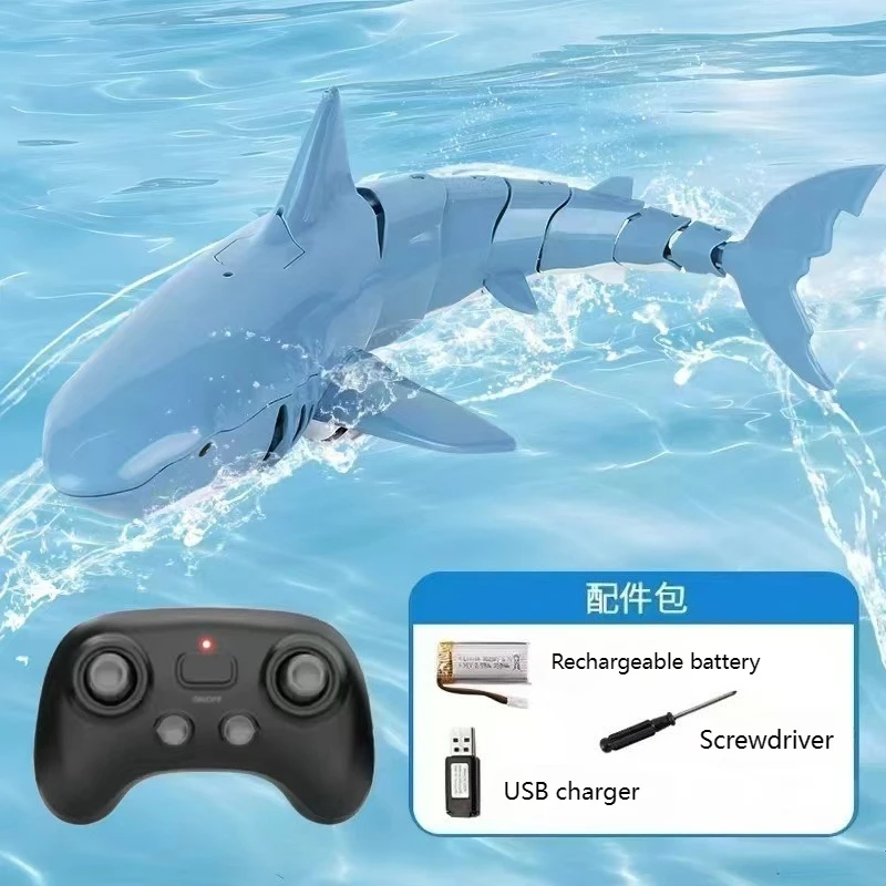 Intelligent Simulation Shark Swimming Remote Control Boat Waterproof Diving Robot Underwater Electric Remote Control Robot