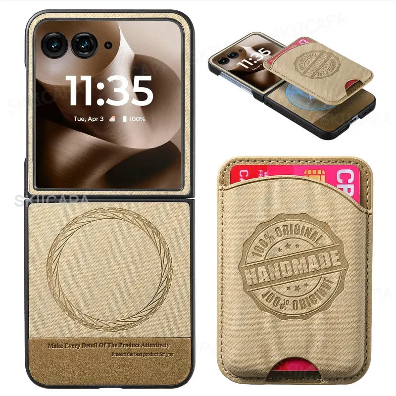Magnetic MagSafe Leather Wallet Case with Card Holder