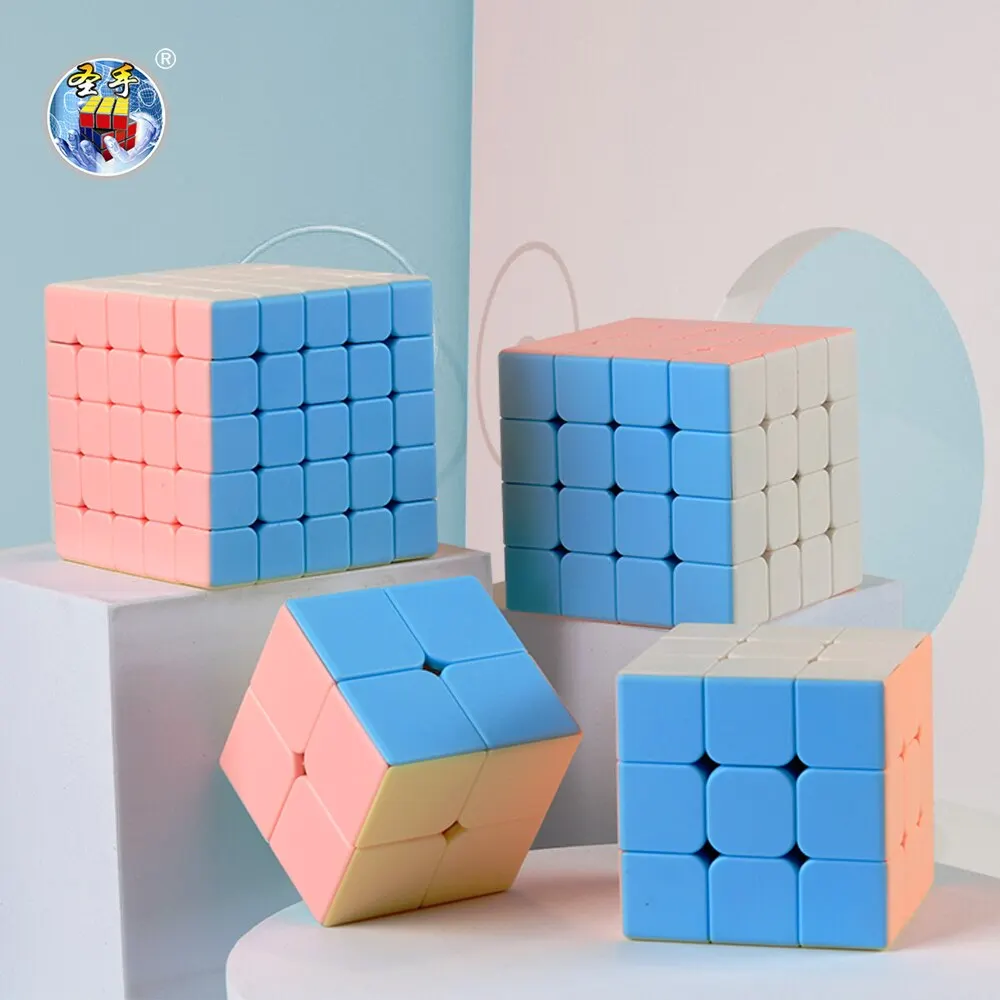 SENGSO 스피드 큐브 스티커리스 매직 큐브, 3x3 마카롱 시리즈, 전문 퍼즐 하이 퀄리티, 어린이 피젯 장난감