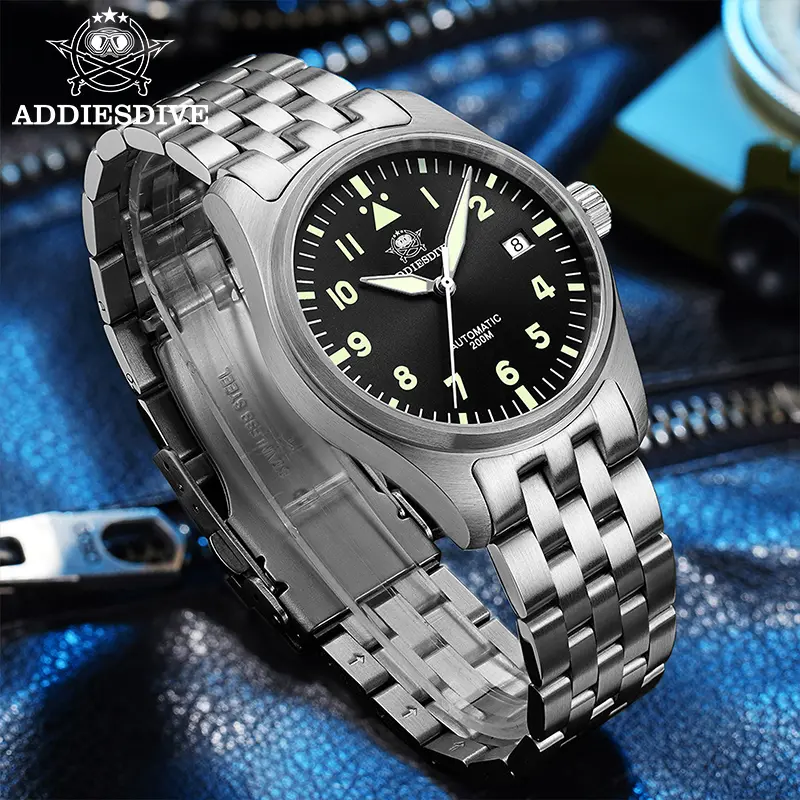 ADDIESDIVE New Men Vintage Watch Top Brand Luxury Sapphire 8215 Mechanical Watch C3 Super Luminous 200m Waterproof Dive Watches - Image 5