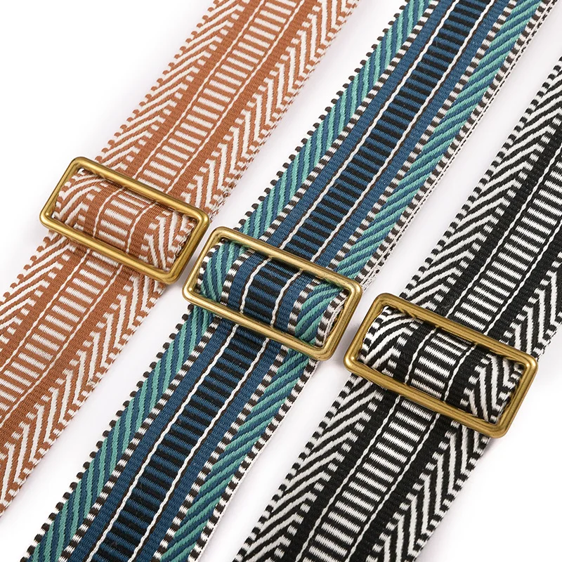 1-2-5pcs 5CM Genuine Leather Fabric Bag Straps for Handbag Famous Designer Canvas Cowhide Wide Shoulder Strap Bag Accessories