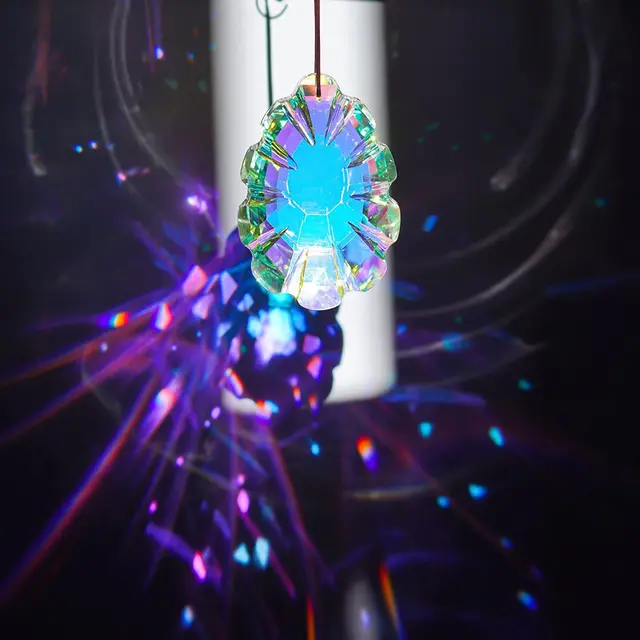 H&D 76 Mm -Es Fenyőtobozok Kristály Prizma Suncatcher Ab Színű Arccalizált Ablak Függő Napsütők Szivárványkészítő Medál