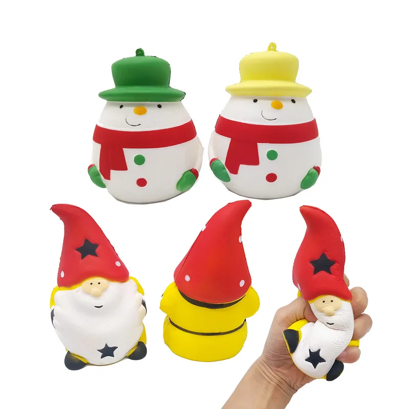 

Squishy Simulation Squeeze Toys Christmas Snowman Santa Claus Children Gift Adult Relieve Stress Slow Rebound Decompression Toys