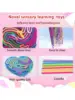 1Set Sensory Activity Board, Duble Sided Design Busy Board for Fine Motor Skill, Silicone Fidget Toy Adults for Travel 4
