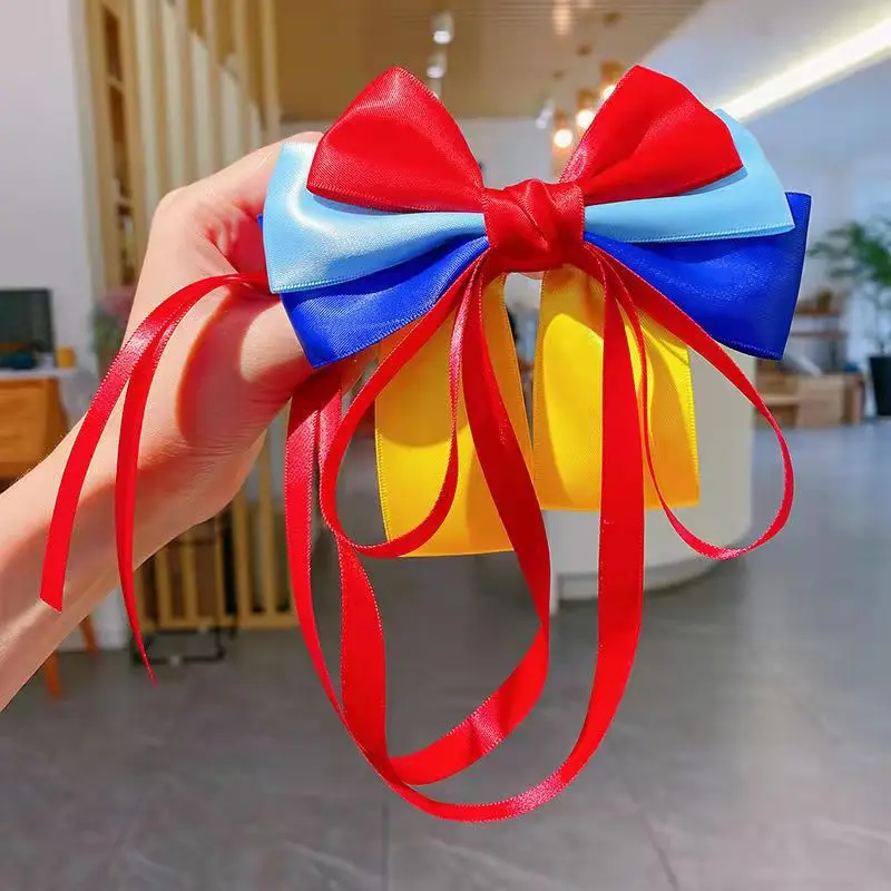Korean Children's Cute Princess Bow Streamer Hairpin Headwear Girls Kids Women Hair Accessories