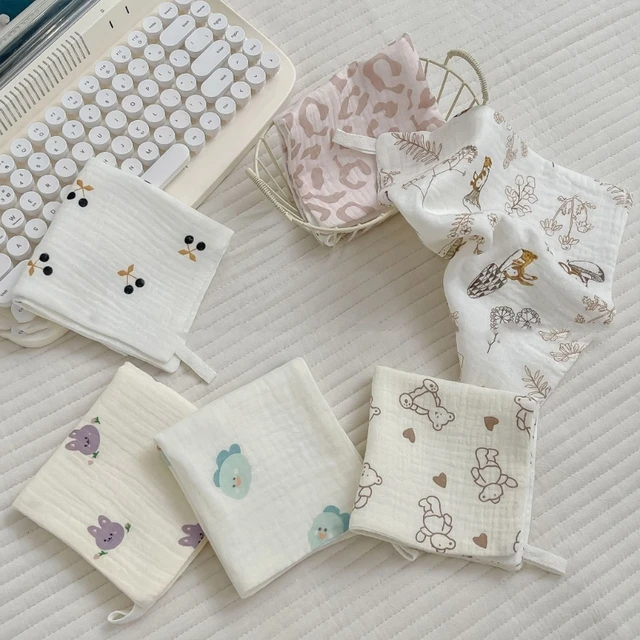 Soft and absorbent cotton baby burp cloths