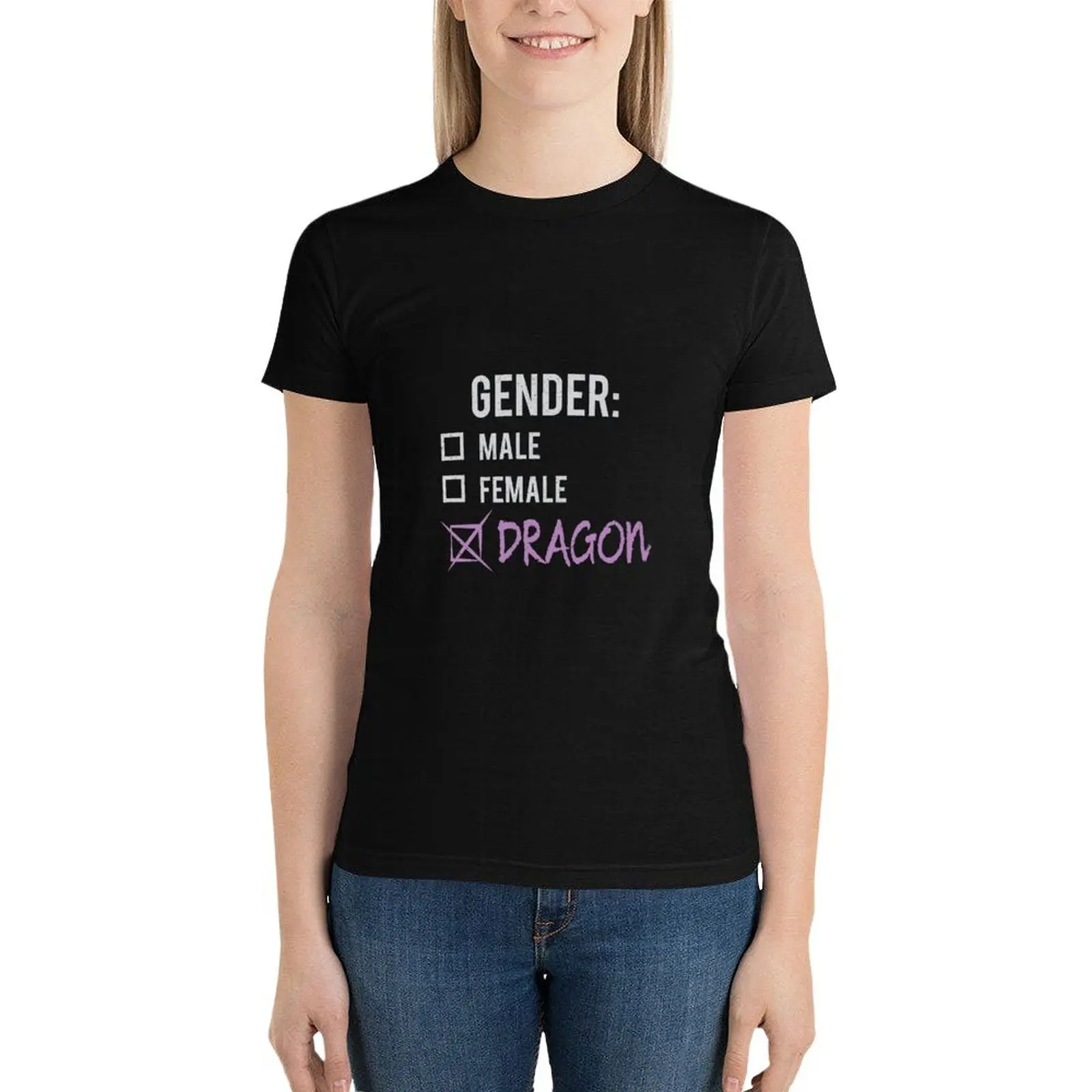 

Gender: Dragon! T-Shirt tees hippie clothes cotton t shirts Women