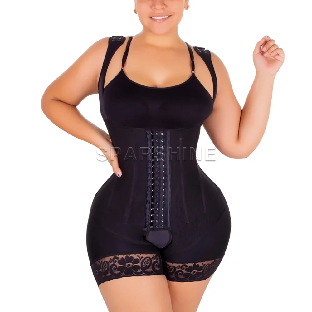 

Fajas Colombianas High Compression Sleeveless Open-Bust Waist Trainer Abdomen Control Body Shaper Shapewear Adjustable Hook-eye