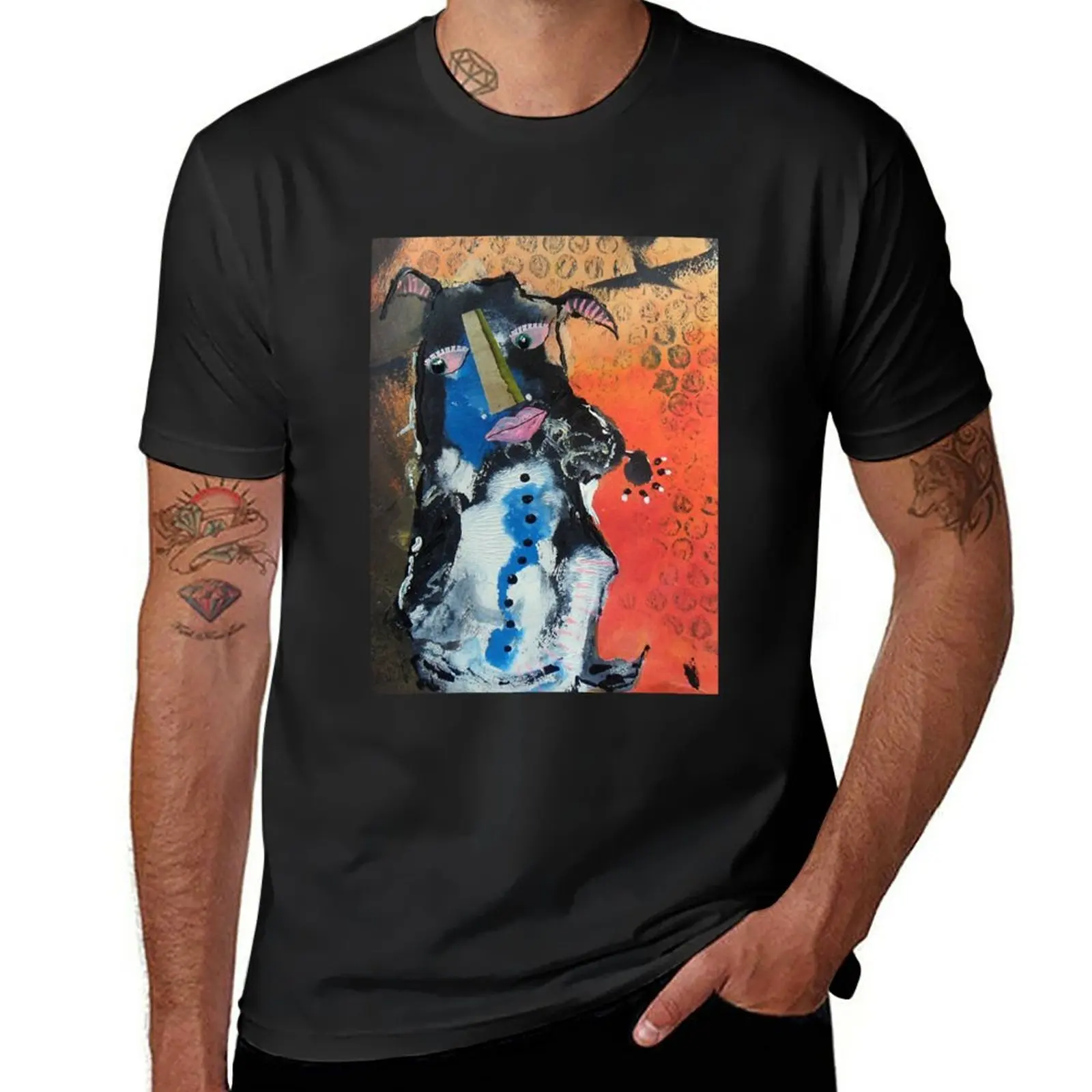 

Stick Man Art Brut Figurative Art T-Shirt plus sizes tees quick-drying Short sleeve tee men t shirt