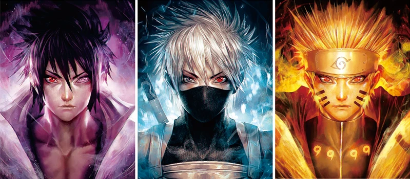 Naruto Anime 3D Lenticular Poster Sasuke/ Kakashi Customize 3D