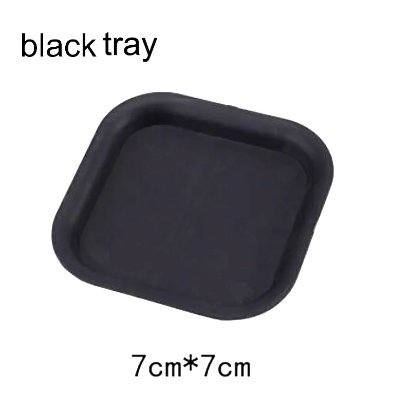 5pcs 7cm Mini Square Plastic Plant Flower Pot Trays Home Garden Office Decor Planter Pots Chassis Tray Succulent Plants Pot flower pot plant pot