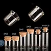 5X 5/8/10/12/14/15/30/40/50/60ML Clear Test Tube Glass Bottles With Cork Stopper Empty Spice Bottles Jars DIY Craft Wed Vials 2