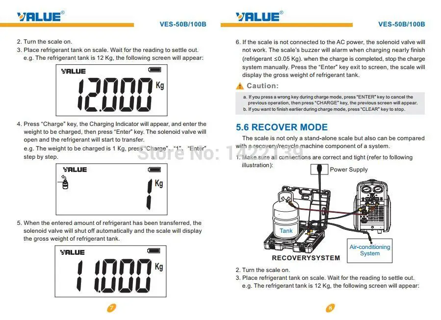 VALUE 50kg Digital Refrigerant Charging & Recovery Scale HVAC AC Programmable Refrigerant Weighing Scale detail image 6