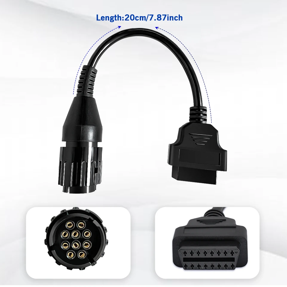 Cavo Diagnostico OBD2 10 Pin Compatibile Con Moto BMW 1m