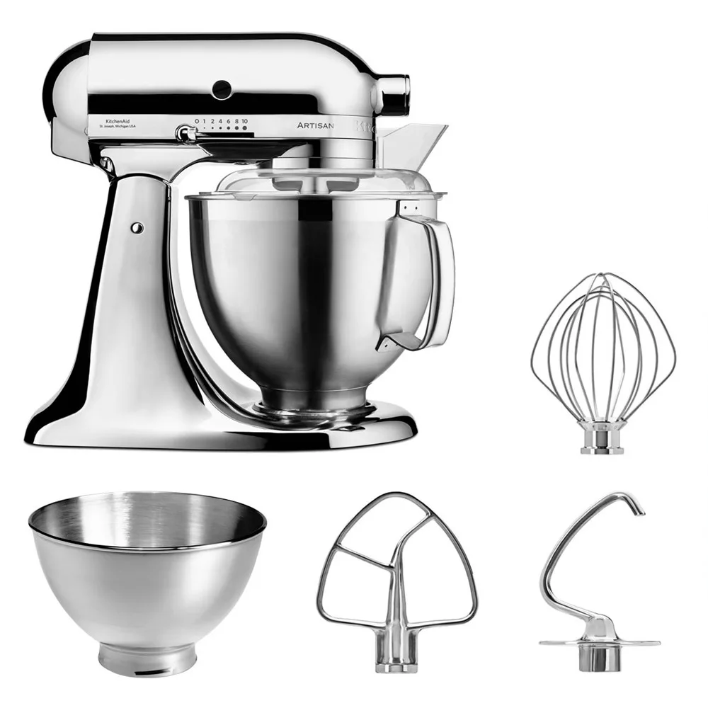 Stainless Steel Flat Beater for KitchenAid Tilt-head & 4.5-5 Qt Stand Mixer Pastry Mixing Attachment