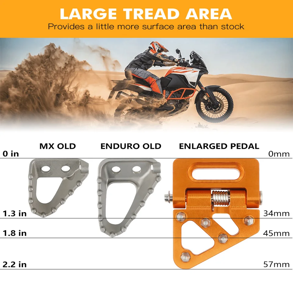 KTM Bremspedal Faltbar - CNC Alu-Bremshebel Für 125-1290 Modelle In Orange