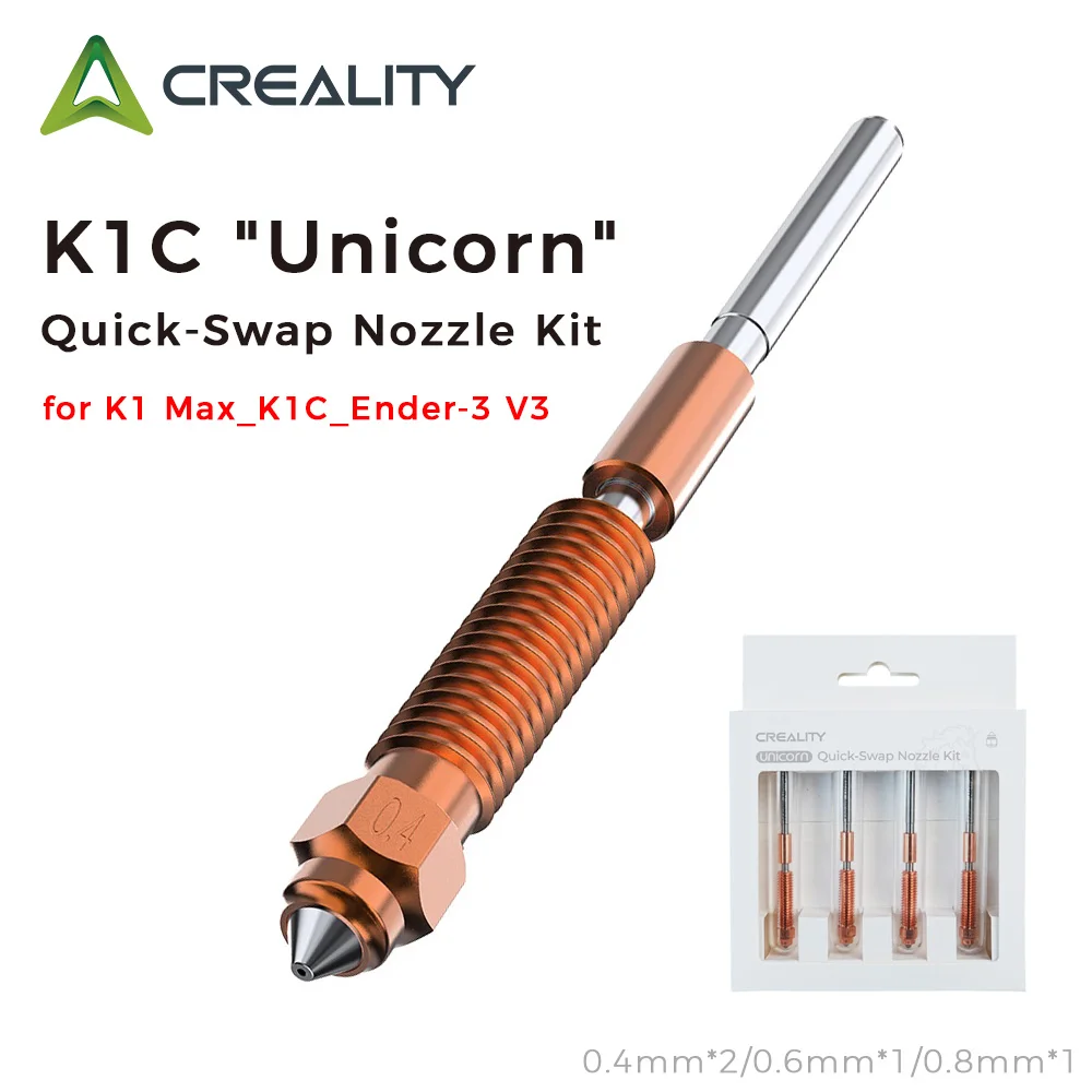 Creality K1 Max K1C Ender-3 V3 Kit Ugello A Scambio Rapido Unicorno Installazione Rapida Materiale Aggiornato