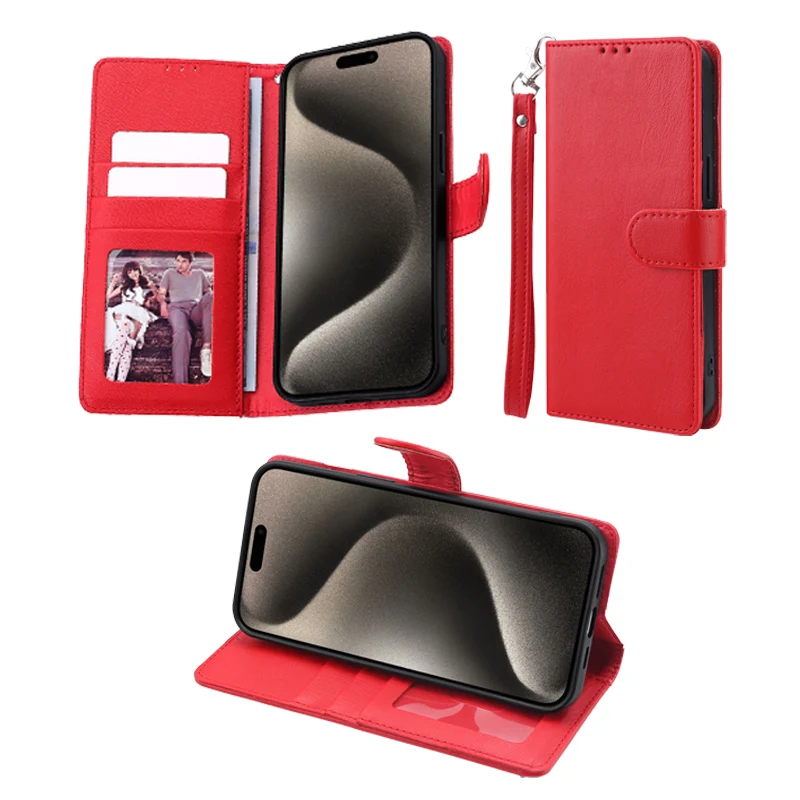 Solid Color Flip Cover Magnetic PU Leather Phone Case